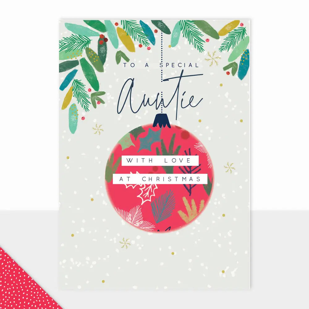 Auntie Christmas Bauble Card - Halcyon Special Auntie image 0