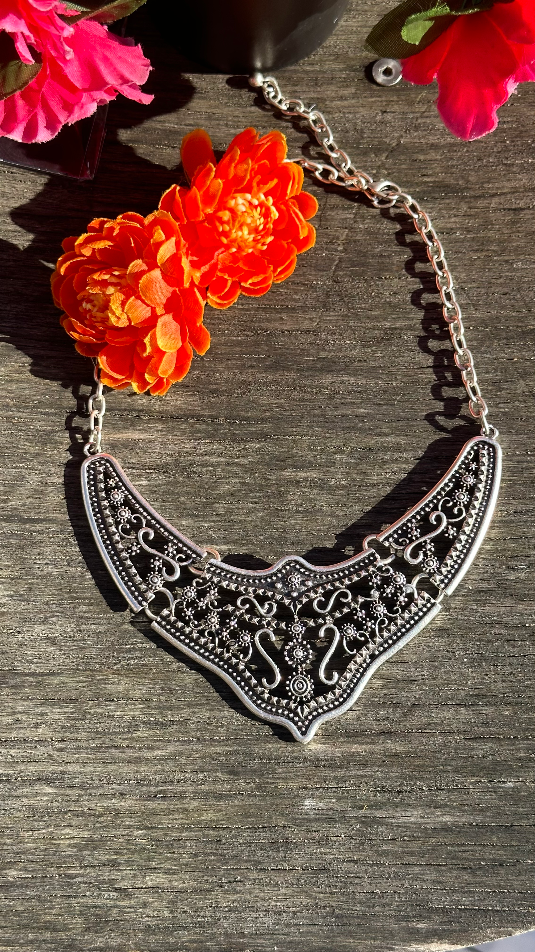 925K Sterling Silver Plated Boho Women Necklace image 0