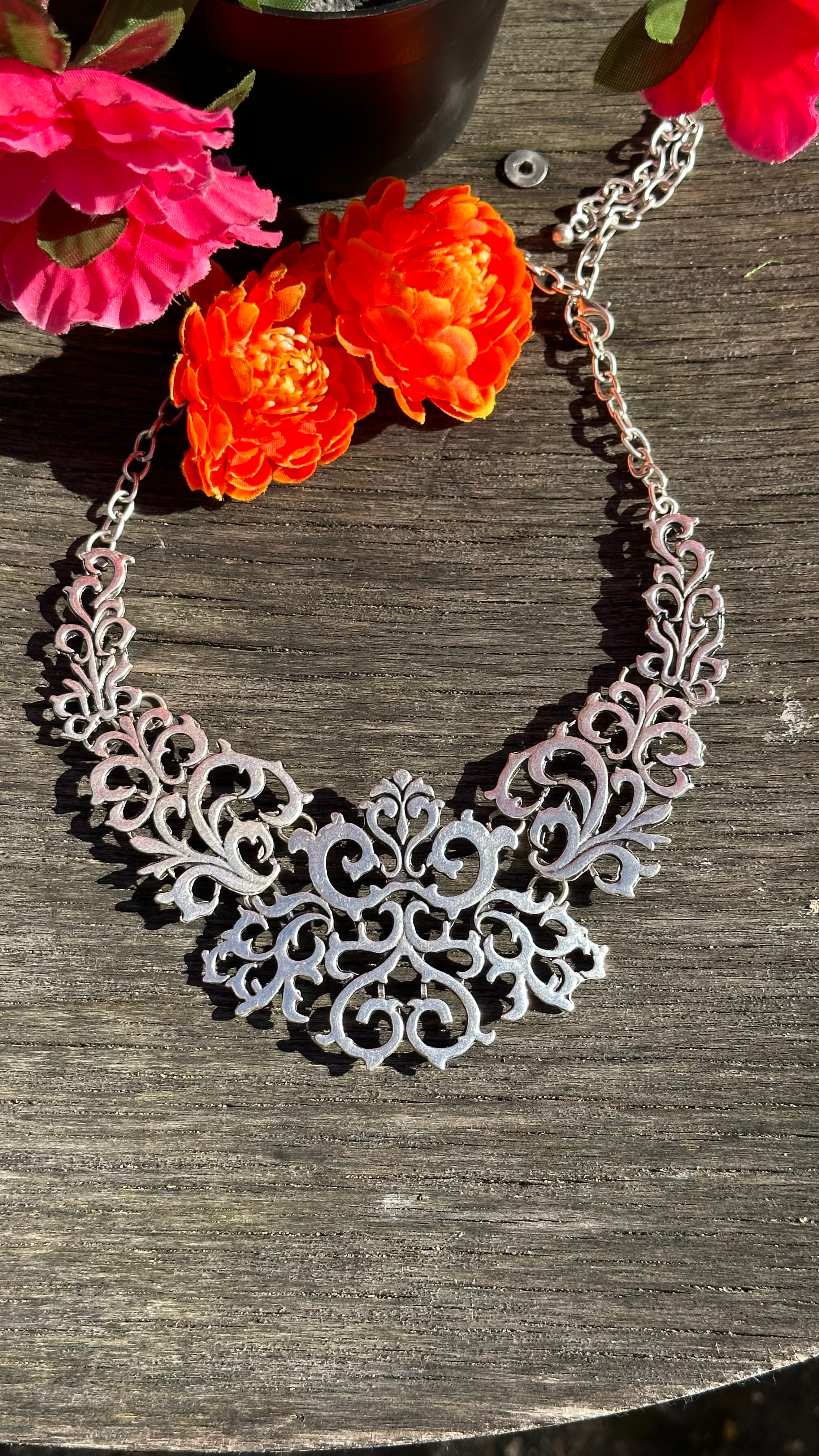 925K Sterling Silver Plated Boho Women Necklace image 0