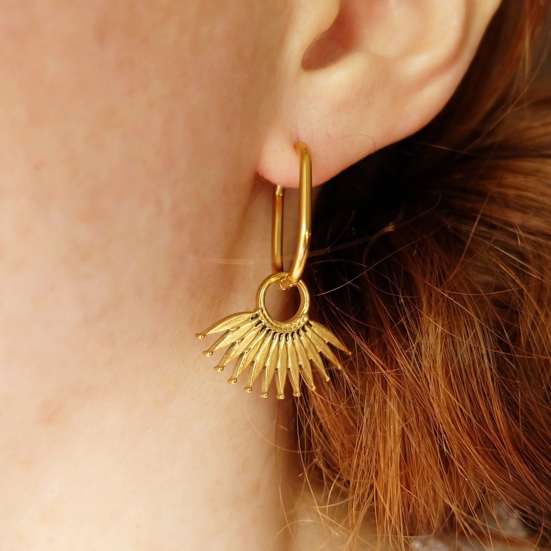Abstract Palm Leaf Earrings image 1