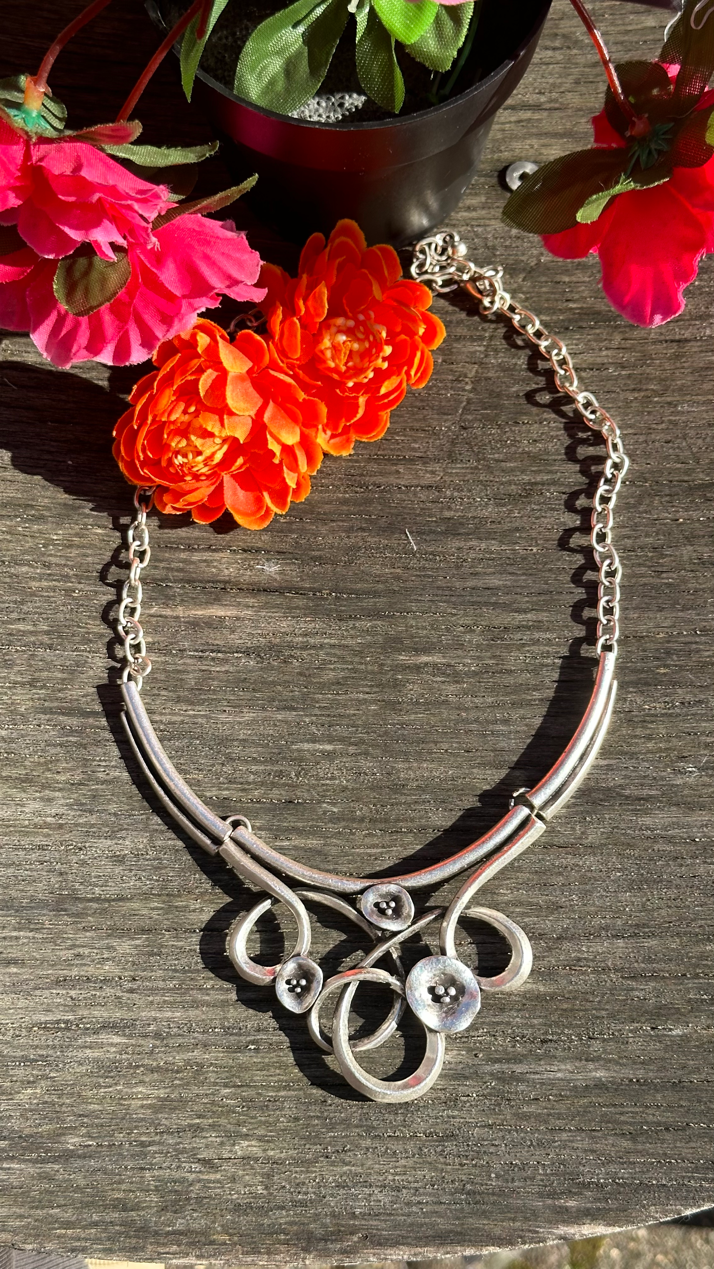 925K Sterling Silver Plated Unique Women Necklace image 0