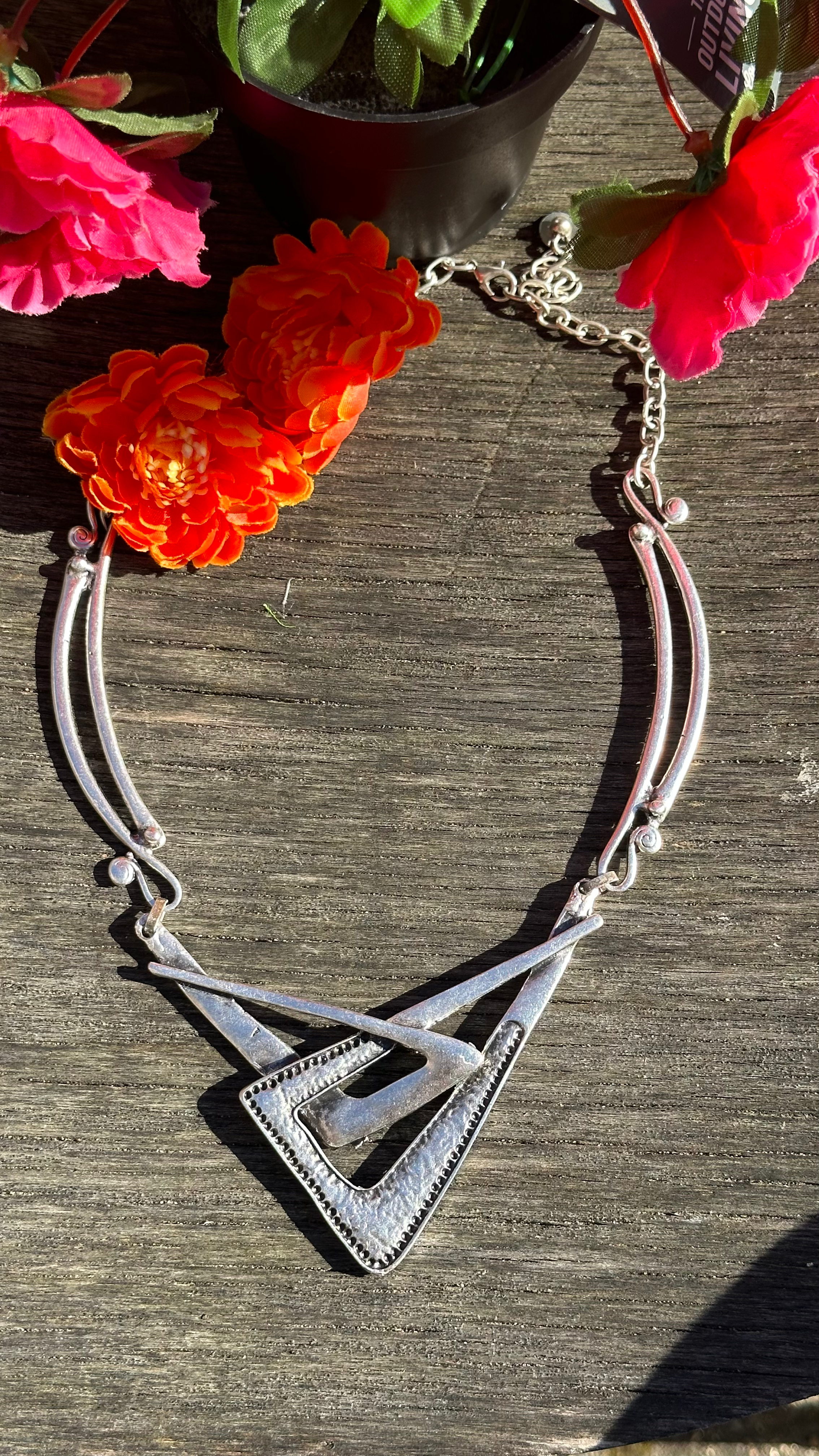 925K Sterling Silver Plated Unique Women Necklace image 1