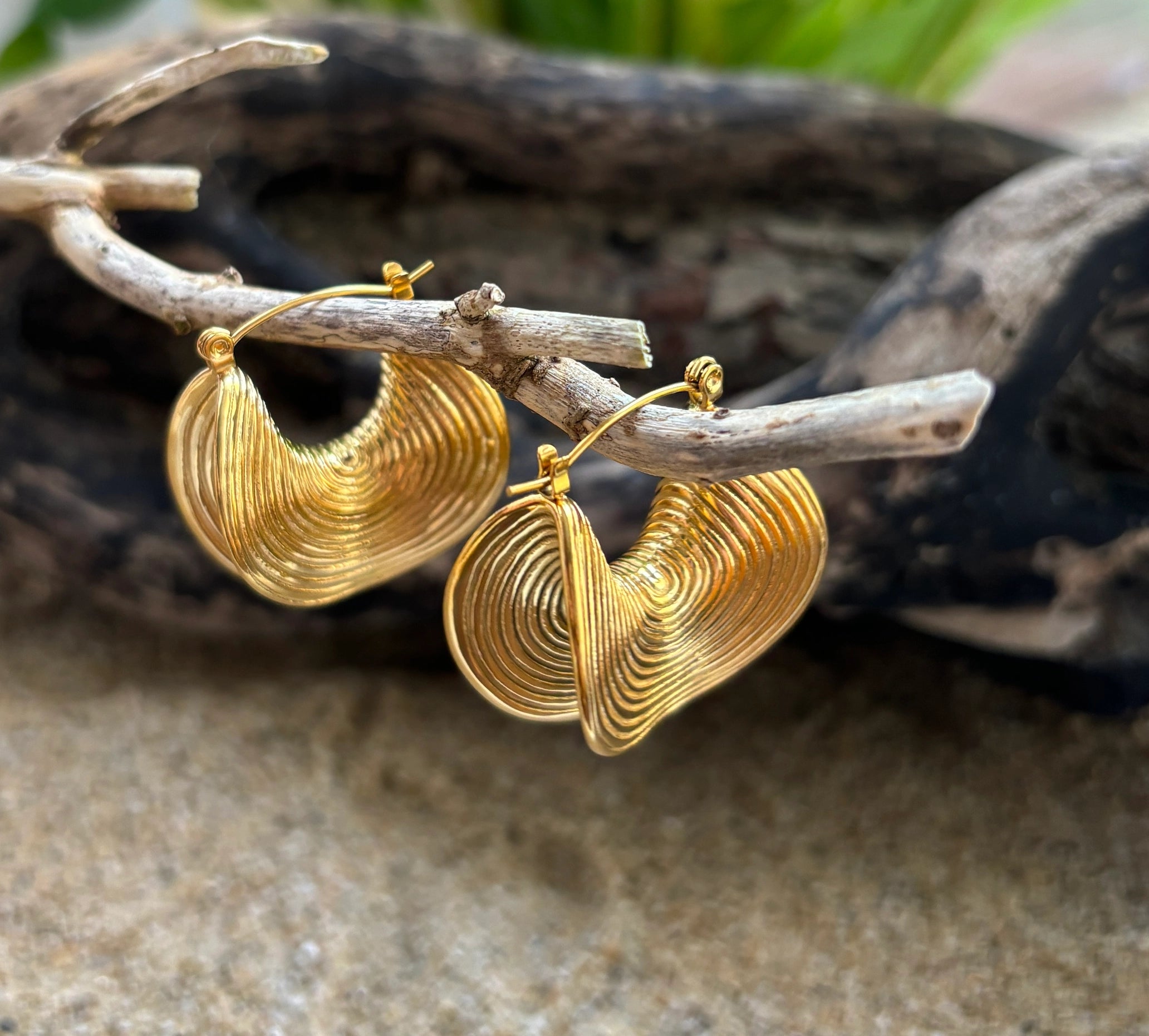 18ct Gold Plated Wire Hoop Earrings image 0